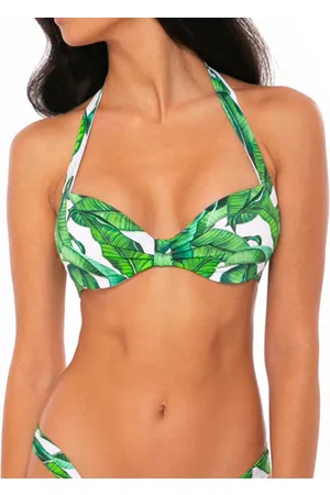 MC2 SAINT BARTH Banana Leaves Print Bralette