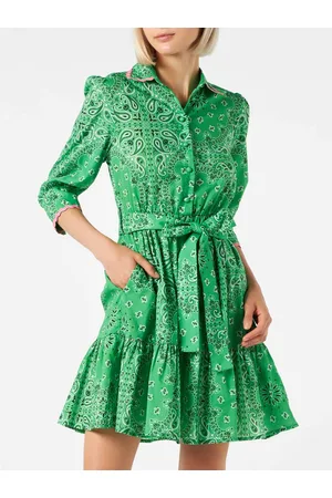 MC2 SAINT BARTH Bandanna Print Cotton Short Dress Daisi With Embroideries