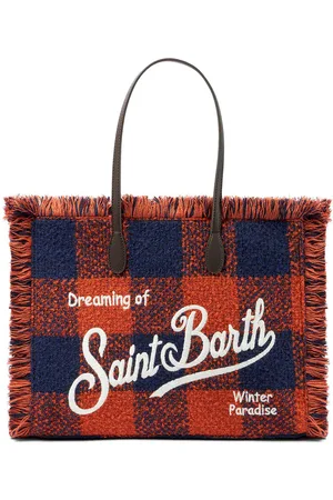 MC2 SAINT BARTH Vanity Wooly Shoulder Bag With Check Print