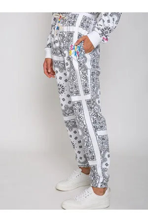 MC2 SAINT BARTH Cotton Bandanna Joggers With Saint Barth Embroidery