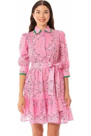 MC2 SAINT BARTH Bandanna Print Cotton Short Dress Daisi With Embroideries