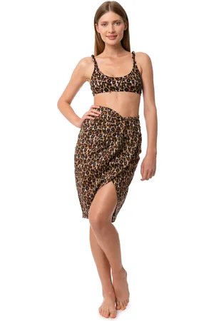 MC2 SAINT BARTH Woman Midi Skirt Amanda With Leopard Print
