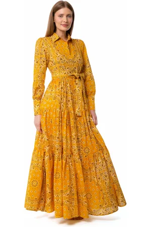 MC2 SAINT BARTH Woman Ochre Bandanna Long Dress Jensen