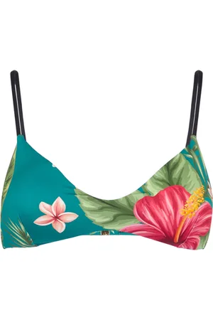 MC2 SAINT BARTH Woman Bralette Top With Ibiscus Print