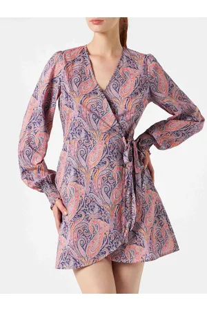 MC2 SAINT BARTH Cotton Short Dress Brilly With Liberty Print Made With Liberty Fabric