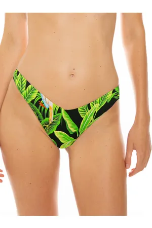 MC2 SAINT BARTH Woman Cheeky Swim Briefs With Tropical Print