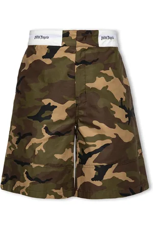 Palm Angels Camouflage-printed Wide-leg Shorts