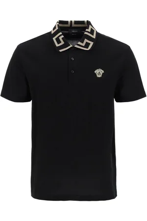 VERSACE Greca Short-sleeved Polo Shirt