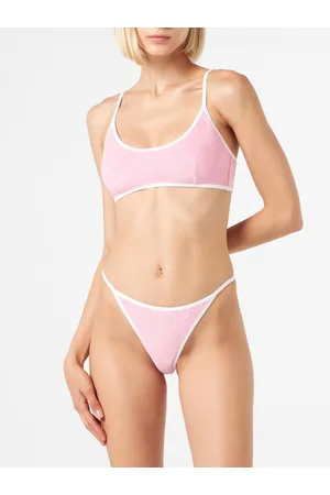MC2 SAINT BARTH Woman Terry Bralette Bikini With Piping Melissa Satta Special Edition