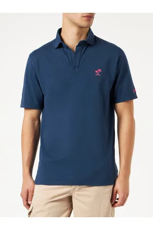 MC2 SAINT BARTH Navy Cotton Jersey Man Polo