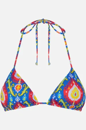 MC2 SAINT BARTH Woman Triangle Top With Ikat Print