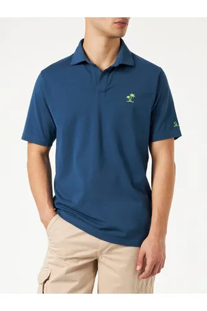 MC2 SAINT BARTH Navy Bluecotton Jersey Man Polo