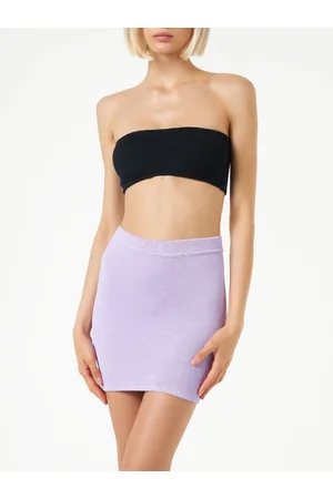 MC2 SAINT BARTH Woman Lilac Crinkle Mini Skirt