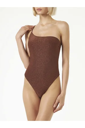 MC2 SAINT BARTH Woman Lurex One Shoulder One-piece Swimsuit