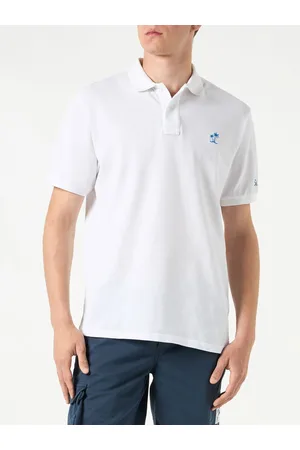 MC2 SAINT BARTH Piquet Polo With St. Barth Logo With Vintage Effect