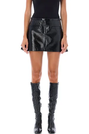 Courrèges Double Slit Vinyl Mini Skirt