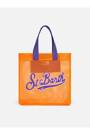 MC2 SAINT BARTH Mesh Shopper Bag With Front Terry Embroidery