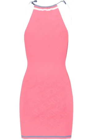 Fendi Mirror Motif Viscose Mini Dress