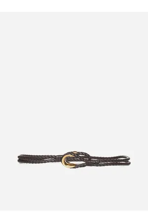 Bottega Veneta Tubular Belt With Interwoven Pattern