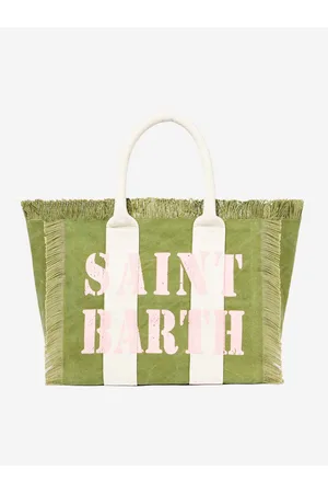 MC2 SAINT BARTH Vanity Canvas Shoulder Bag With Logo Print