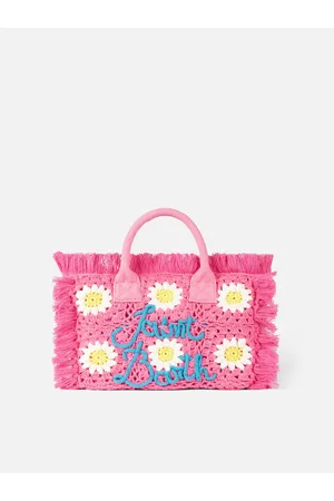 MC2 SAINT BARTH Colette Handbag With Crochet Flower Patches