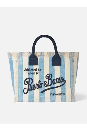 MC2 SAINT BARTH Vanity Canvas Shoulder Bag With Puerto Banus Print