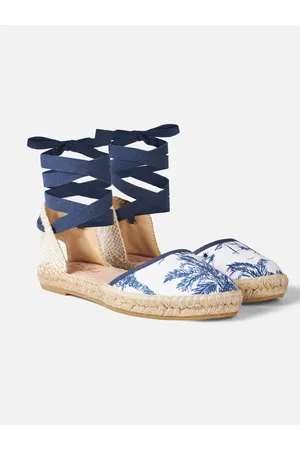 MC2 SAINT BARTH Flat Espadrillas With Toile De Jouy Print