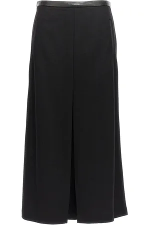 Saint Laurent Midi Skirt In Wool
