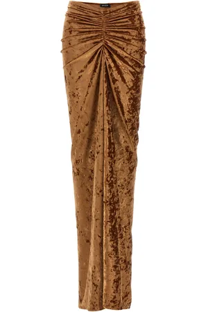 Atlein Crushed Velvet Long Skirt