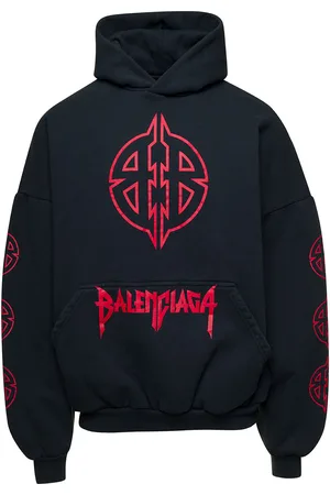 Balenciaga Round Hoodie Metal Bb Heavy Molleton