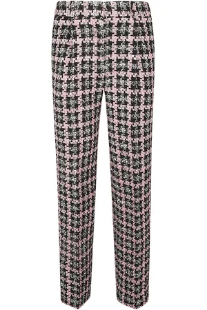 Msgm Check Tweed Trousers
