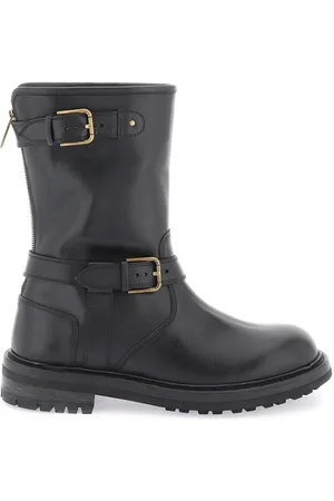 Dolce & Gabbana Leather Biker Boots
