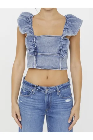 Ganni Light Blue Denim Top