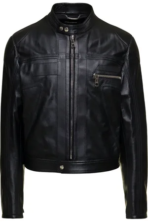 Dolce & Gabbana Black Nappa Leather Jacket