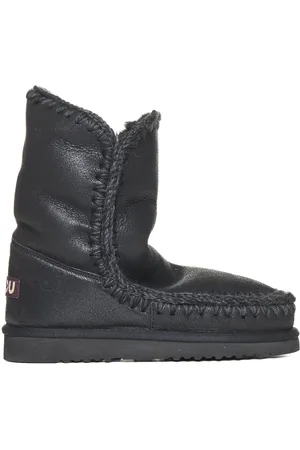 Mou Eskimo Leather And Shearling Ankle Boots