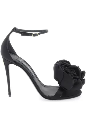 Dolce & Gabbana Satin Sandals With Floral Application