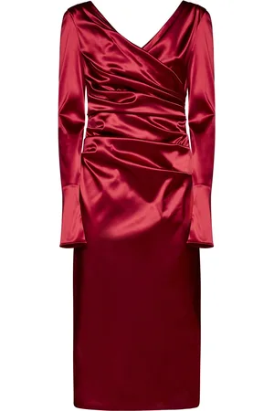 Dolce & Gabbana Draped Dress In Satin