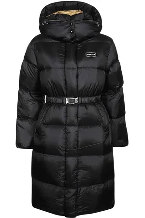 Duvetica Belted Hooded Long Down Jacket