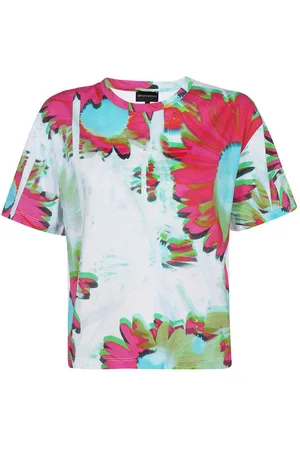 Emporio Armani Short Sleeve Printed Cotton T-shirt