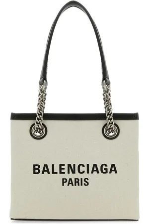 Balenciaga Ivory Canvas S Duty Free Shopping Bag