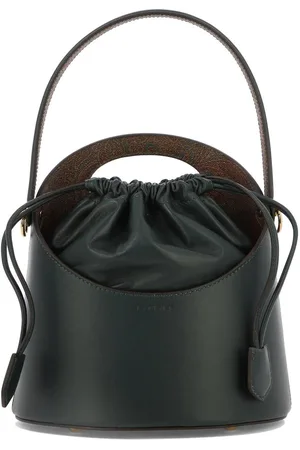 Etro Saturno Logo Embossed Drawstring Bucket Bag