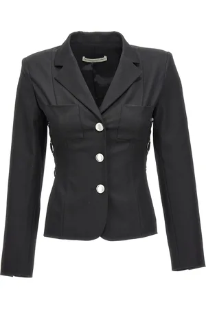 Alessandra Rich Single Breast Lace-up Blazer Jacket