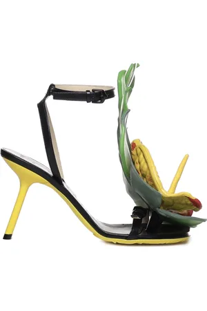 Loewe Petal Monstera Leather Sandals