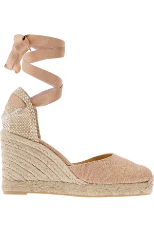 Castaner Carina Blush Closed-toe Espadrilles In Lurex Linen Woman Castaner