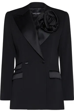 Dolce & Gabbana Double-breasted Jacket With Applied Flower