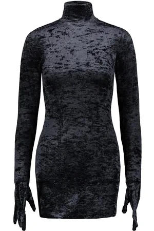 Vetements Velvet Styling Dress With Gloves
