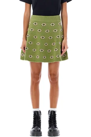Kenzo Floral-motif Knitted Skirt