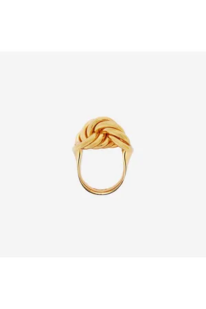 Jil Sander Brass Ring With Braided Detail