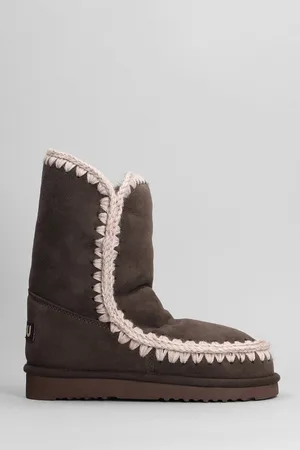 Mou Eskimo 24 Low Heels Ankle Boots In Suede