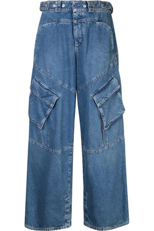 MARCELO BURLON Wide-leg Panelled Cargo Jeans
